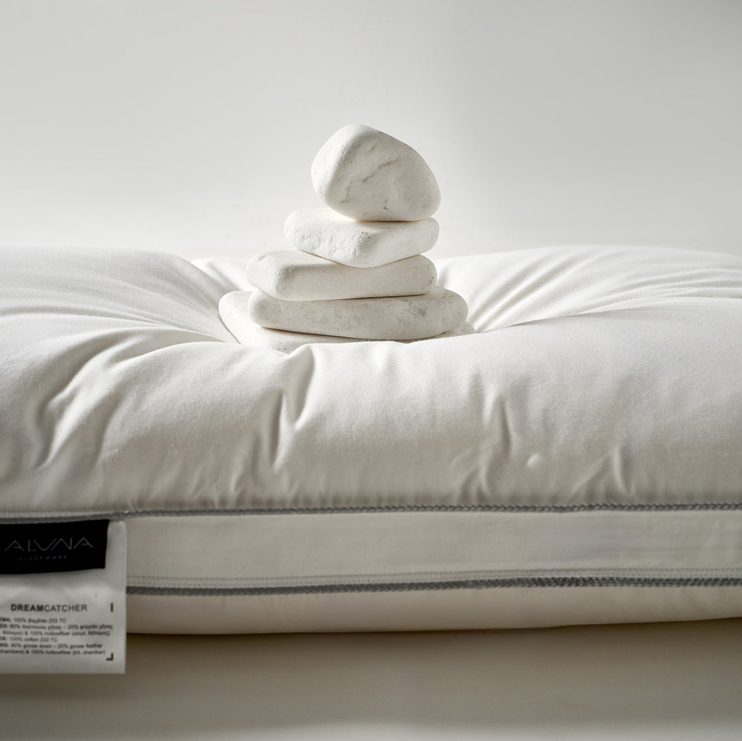 Πουπουλένιο μαξιλάρι χήνας σε 3 θαλάμους